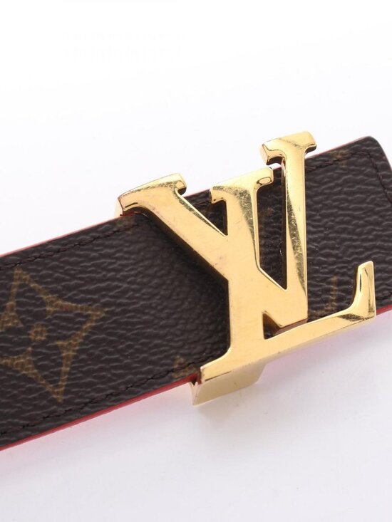 Louis Vuitton Belt Ceinture Initial Monogram Rouge Leather Canvas main image 6